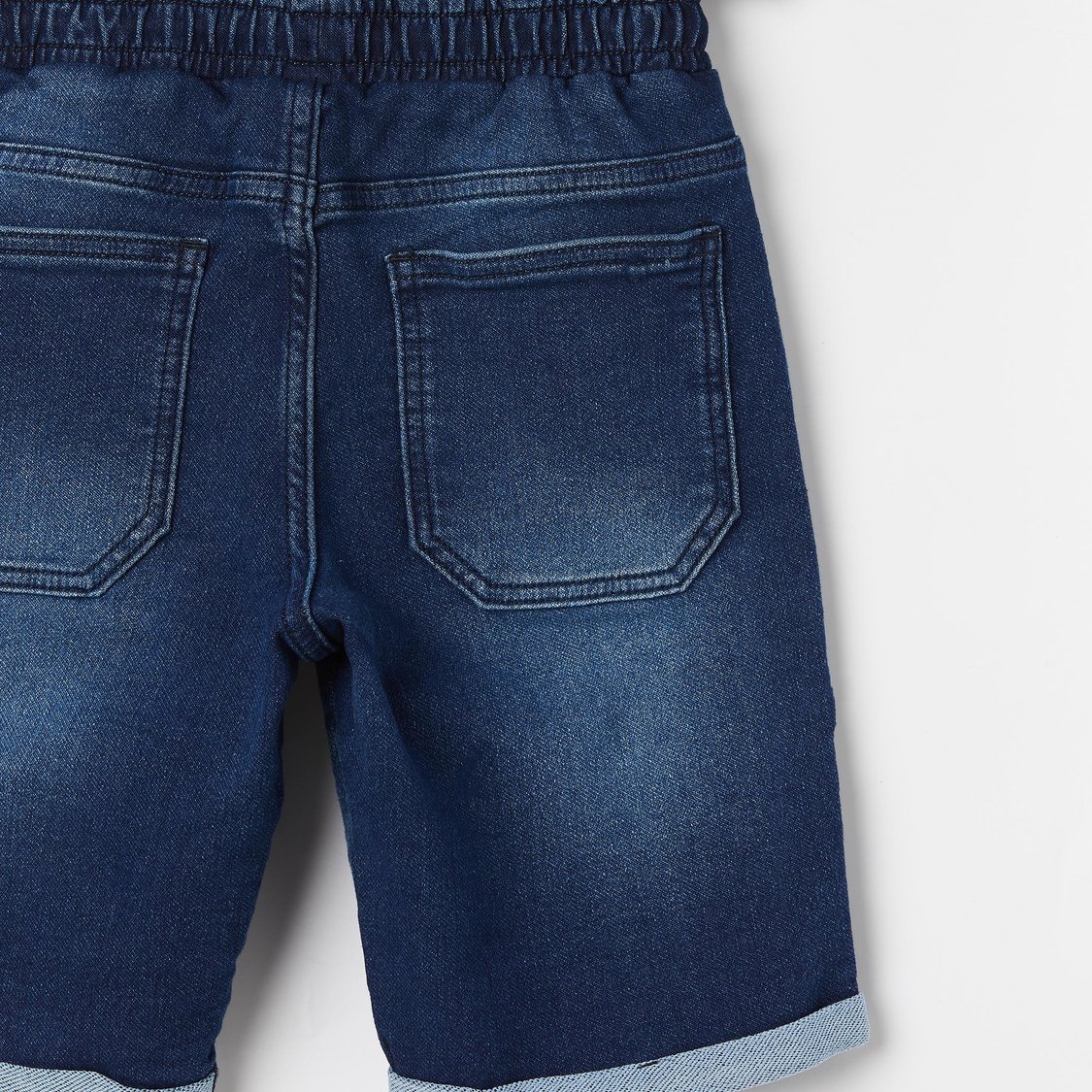 FAME FOREVER Stonewashed Denim Shorts