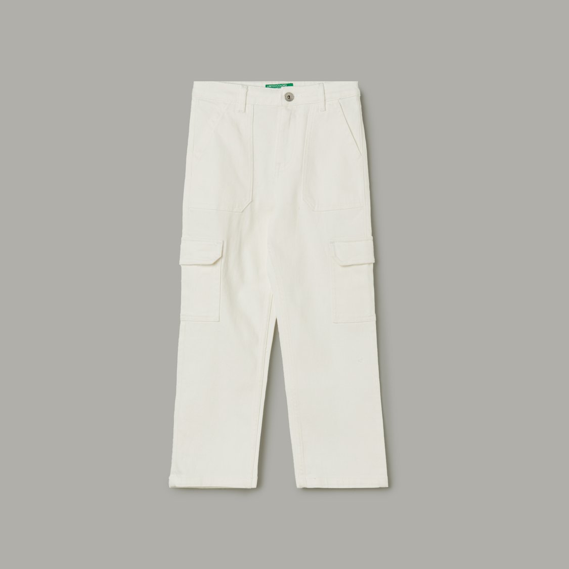 UNITED COLORS OF BENETTON Solid Straight Fit Cargo Jeans