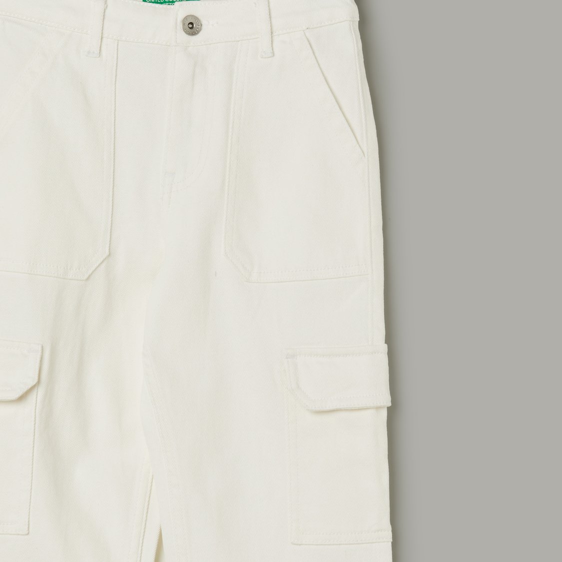 UNITED COLORS OF BENETTON Solid Straight Fit Cargo Jeans