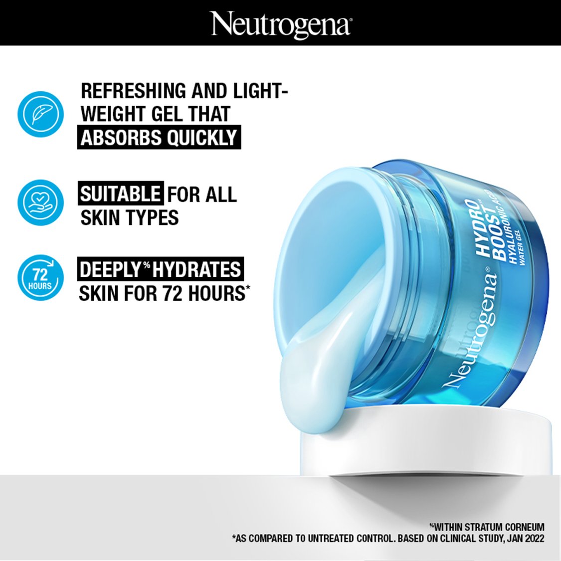NEUTROGENA Hydro Boost Hyaluronic Acid Water Gel Face Moisturizer - 50g