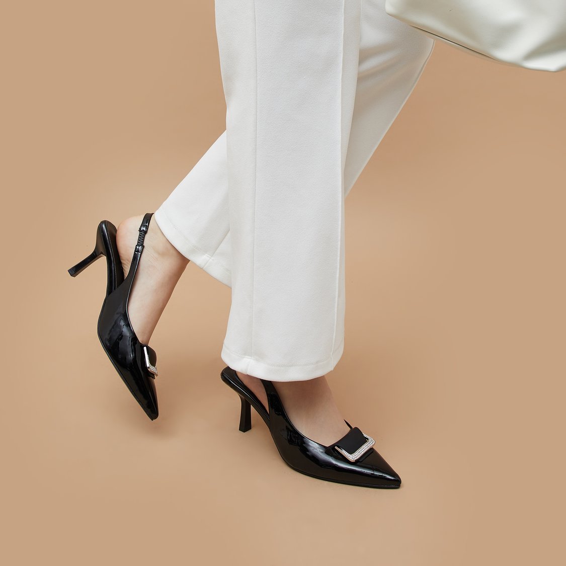 embellished slingback heels