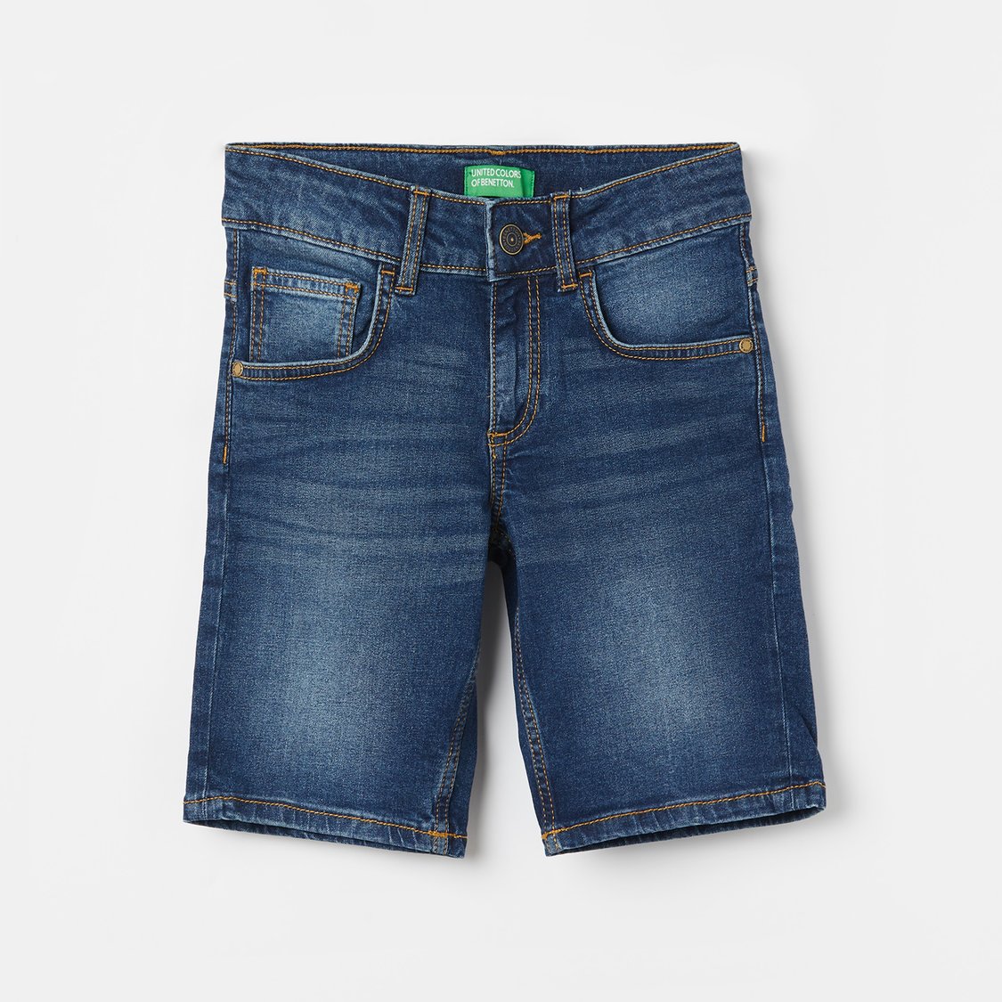 UNITED COLORS OF BENETTON Stonewashed Denim Shorts