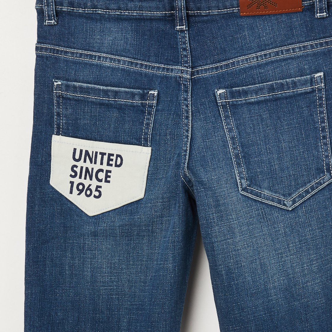 UNITED COLORS OF BENETTON Distressed Comfort Fit Jeans