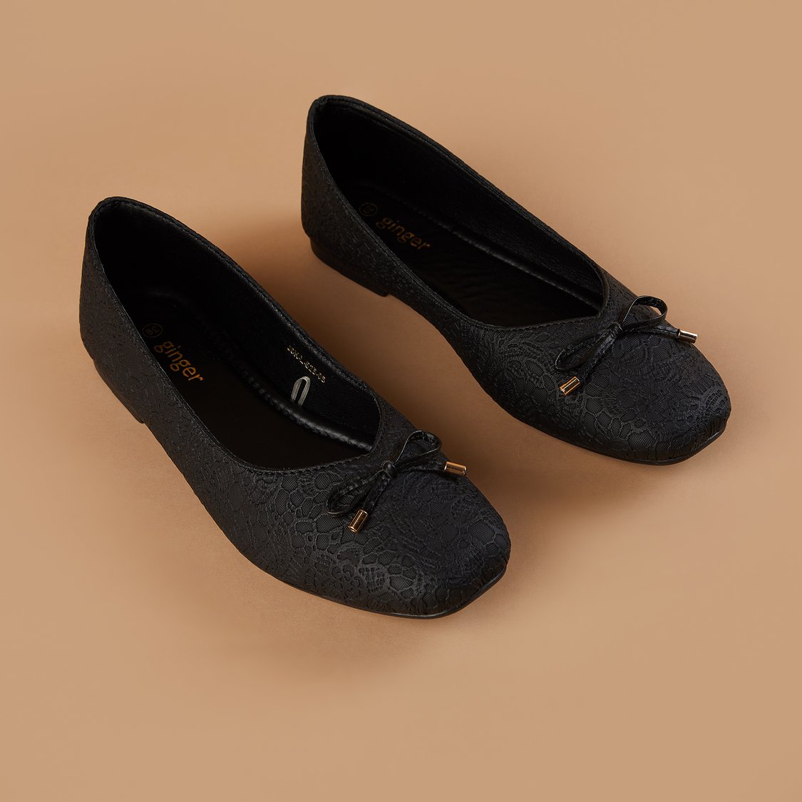Buy GINGER Textured Ballerinas from Ginger at just INR