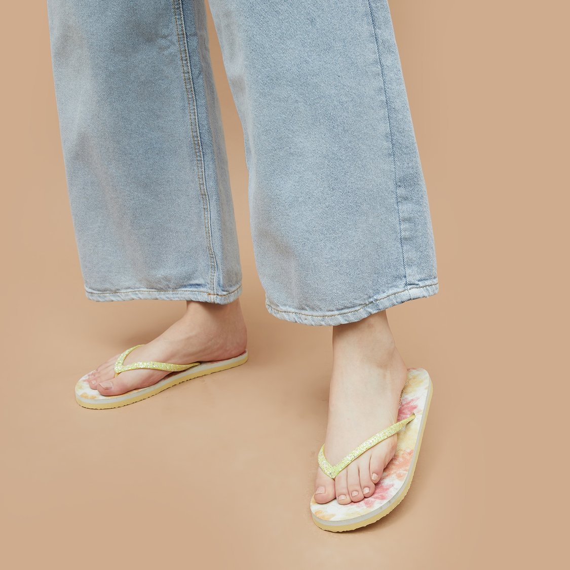 GINGER Embellished V-strap Flip Flops