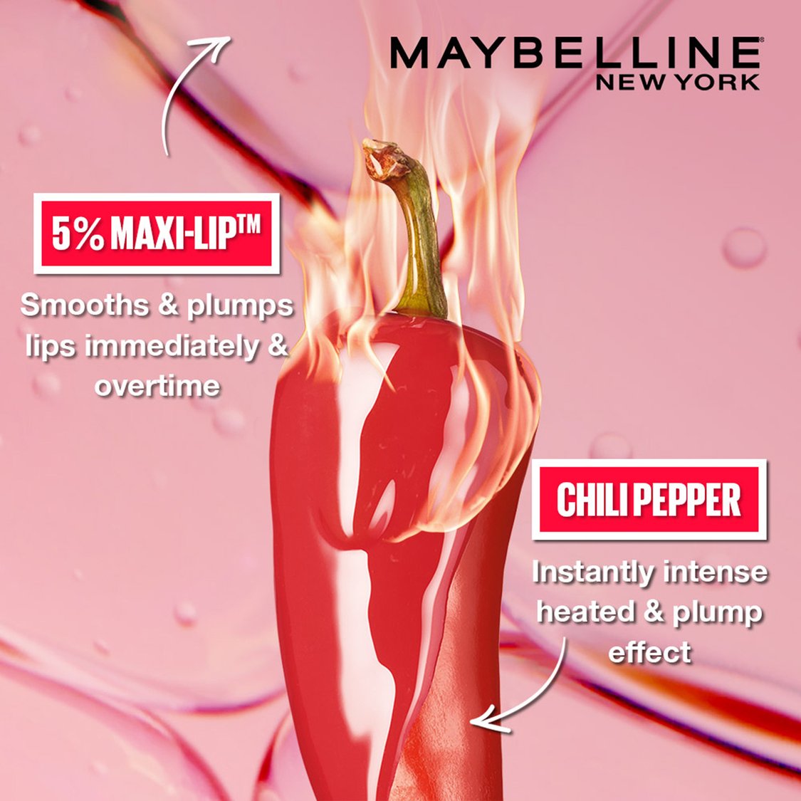 MAYBELLINE NEW YORK Lifter Plump Lip Gloss - Hot Chili - 5.4ml