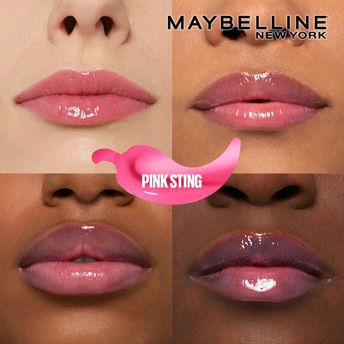MAYBELLINE NEW YORK Lifter Plump Lip Gloss - Pink Sting - 5.4ml
