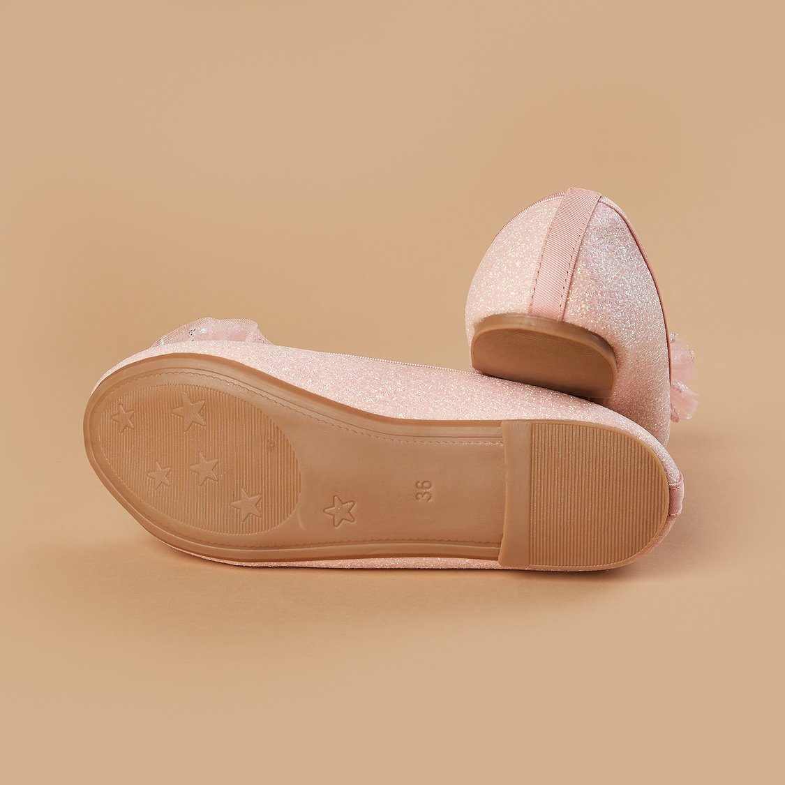 FAME FOREVER Bow Embellished Ballerinas