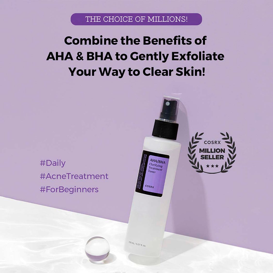 COSRX AHA/BHA Clarifying Treatment Toner - 150ml