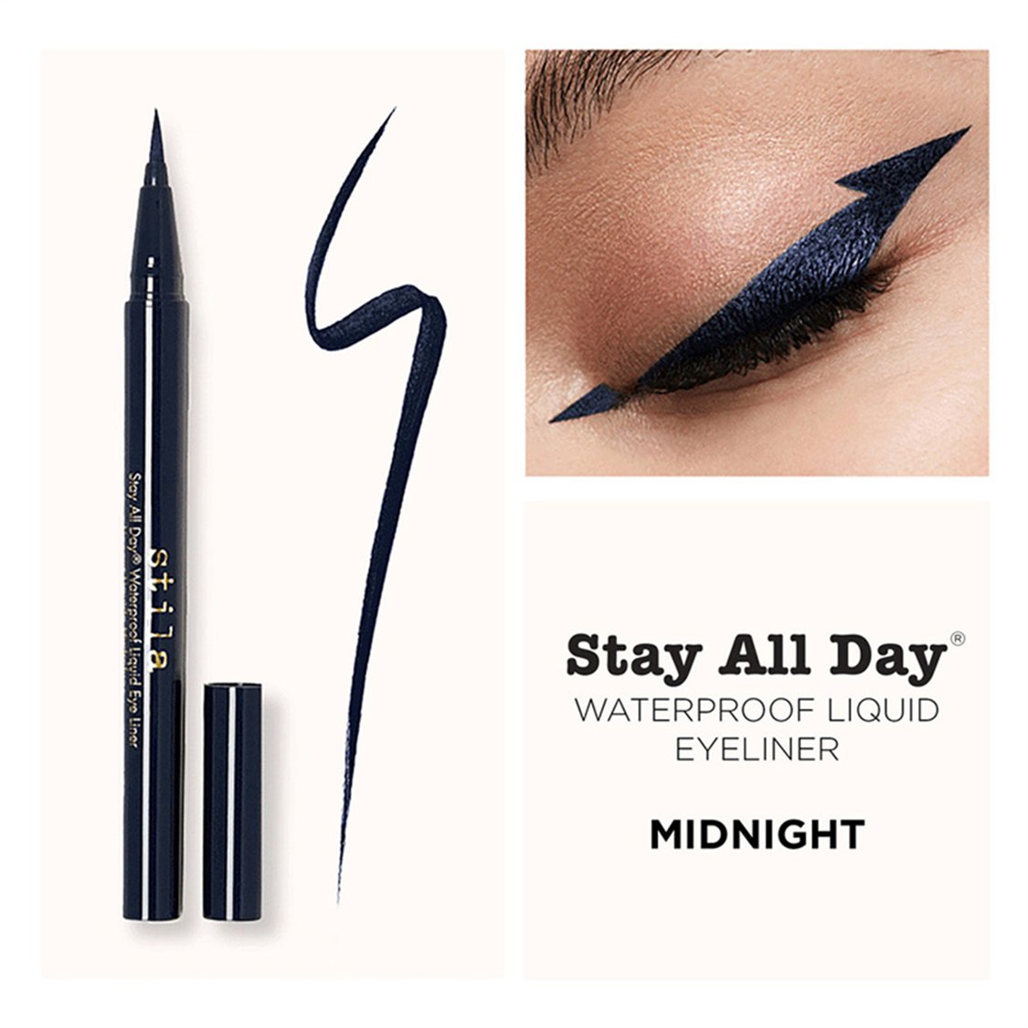 STILA Stay All Day Waterproof Liquid Eye Liner - Midnight Blue - 0.016 oz.