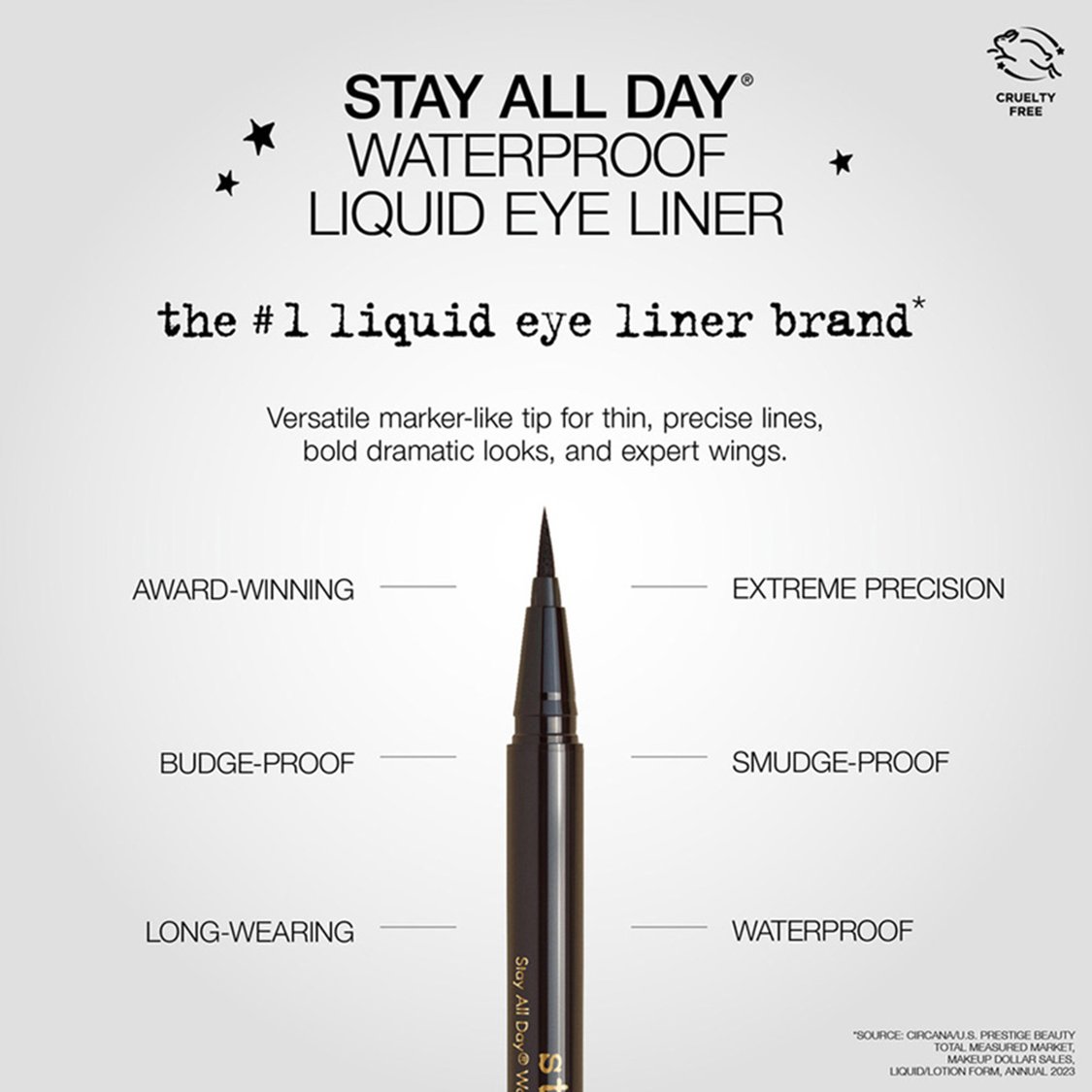 STILA Stay All Day Waterproof Liquid Eye Liner - Intense Smoky Quartz - 0.5ml