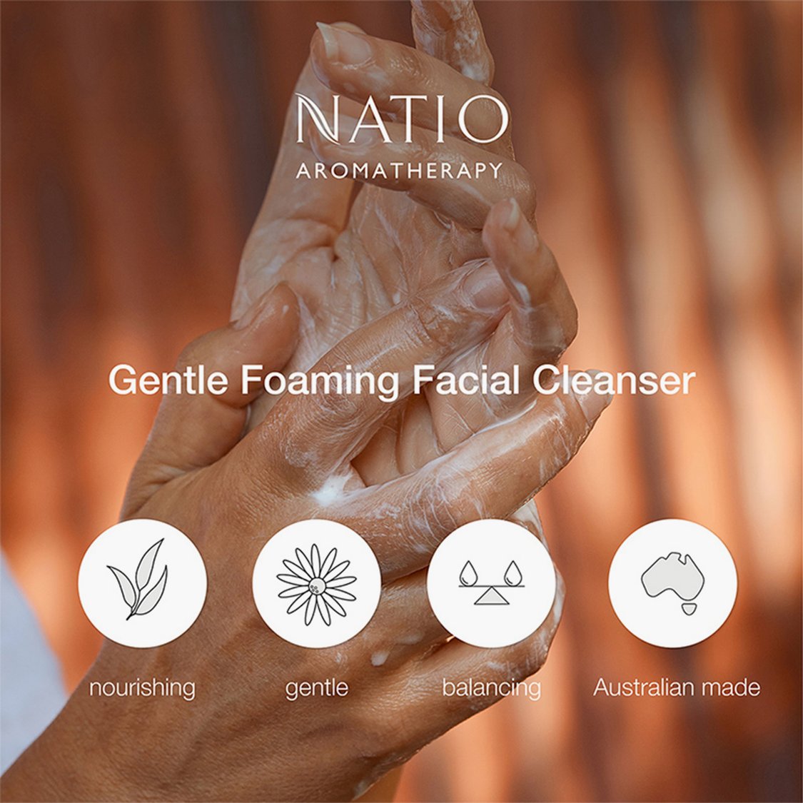 NATIO Aromatherapy Gentle Foaming Facial Cleanser - 100g