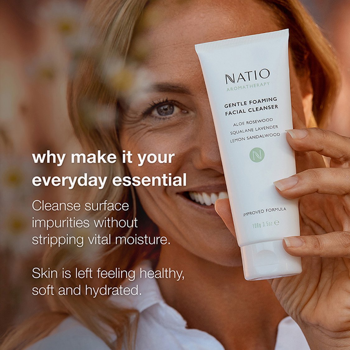 NATIO Aromatherapy Gentle Foaming Facial Cleanser - 100g