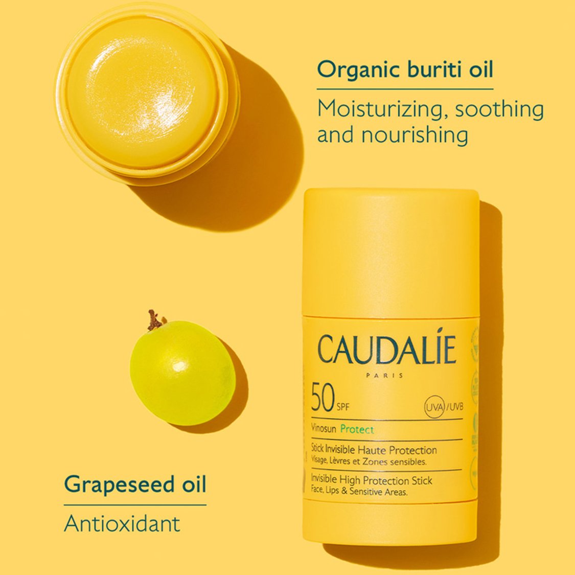 CAUDALIE Vinosun Invisible High Protection Stick Spf 50 - 15g