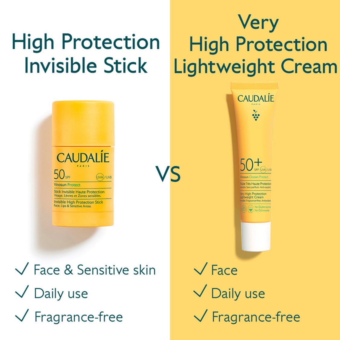 CAUDALIE Vinosun Invisible High Protection Stick Spf 50 - 15g