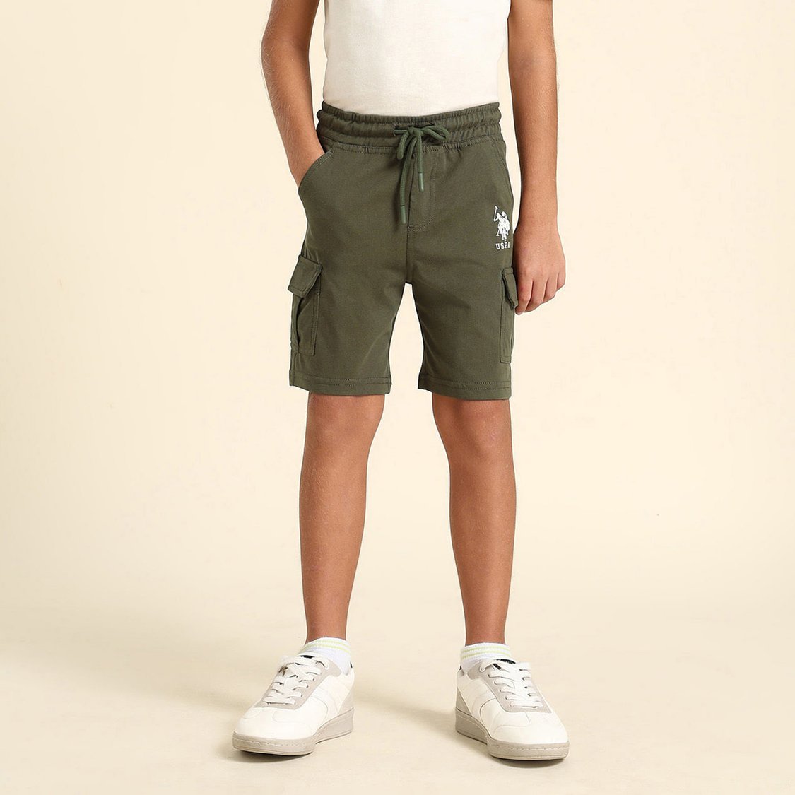Buy POLO KIDS Boys Solid Cargo Shorts from POLO