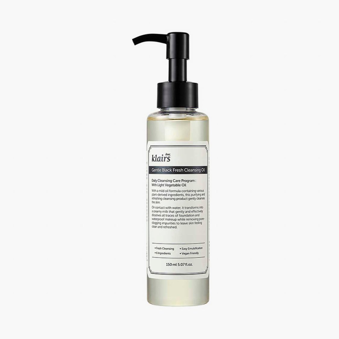 KLAIRS Gentle Black Fresh Cleansing Oil - 150ml