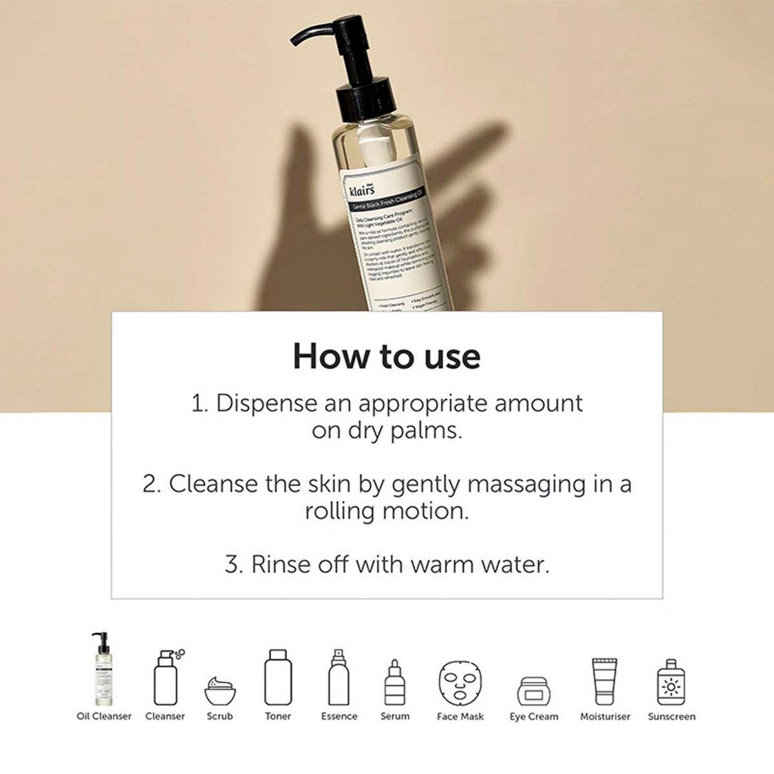 KLAIRS Gentle Black Fresh Cleansing Oil - 150ml