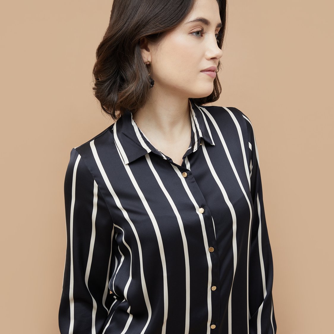 CODE - THE STRIPED STRAIGHT SKIRT