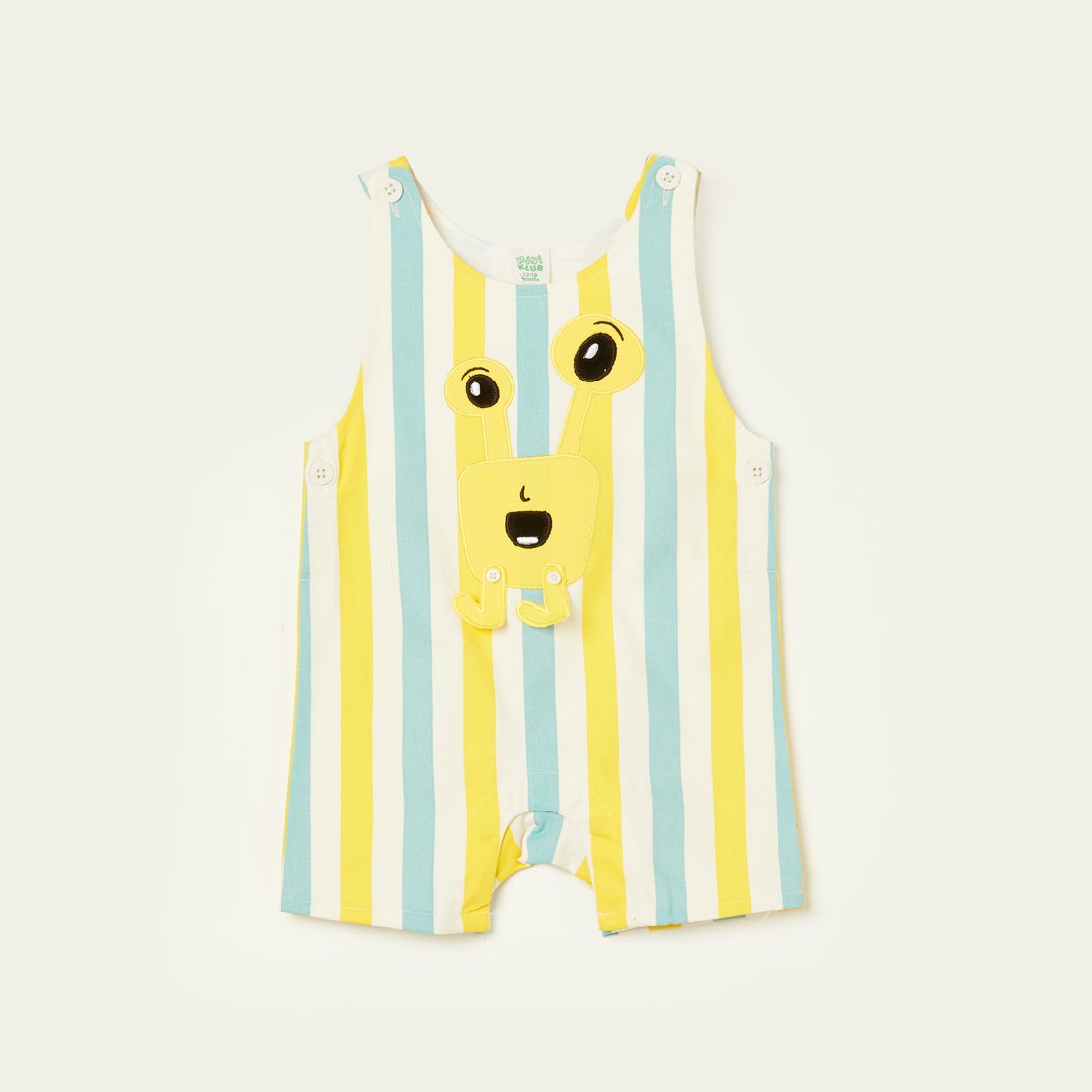 FS MINI KLUB Striped Dungaree with Solid T-shirt