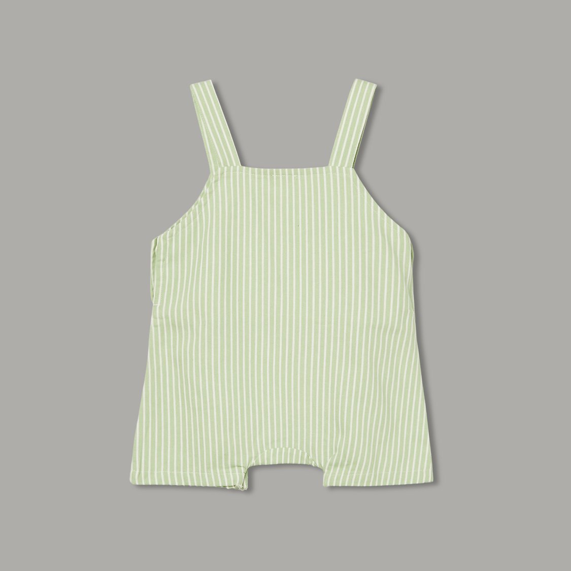 FS MINI KLUB Striped Dungarees with Solid T-shirt