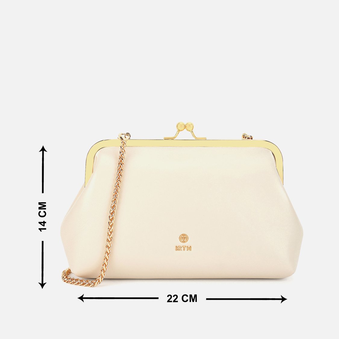 IRTH Juliet Solid Kiss-Lock Clutch