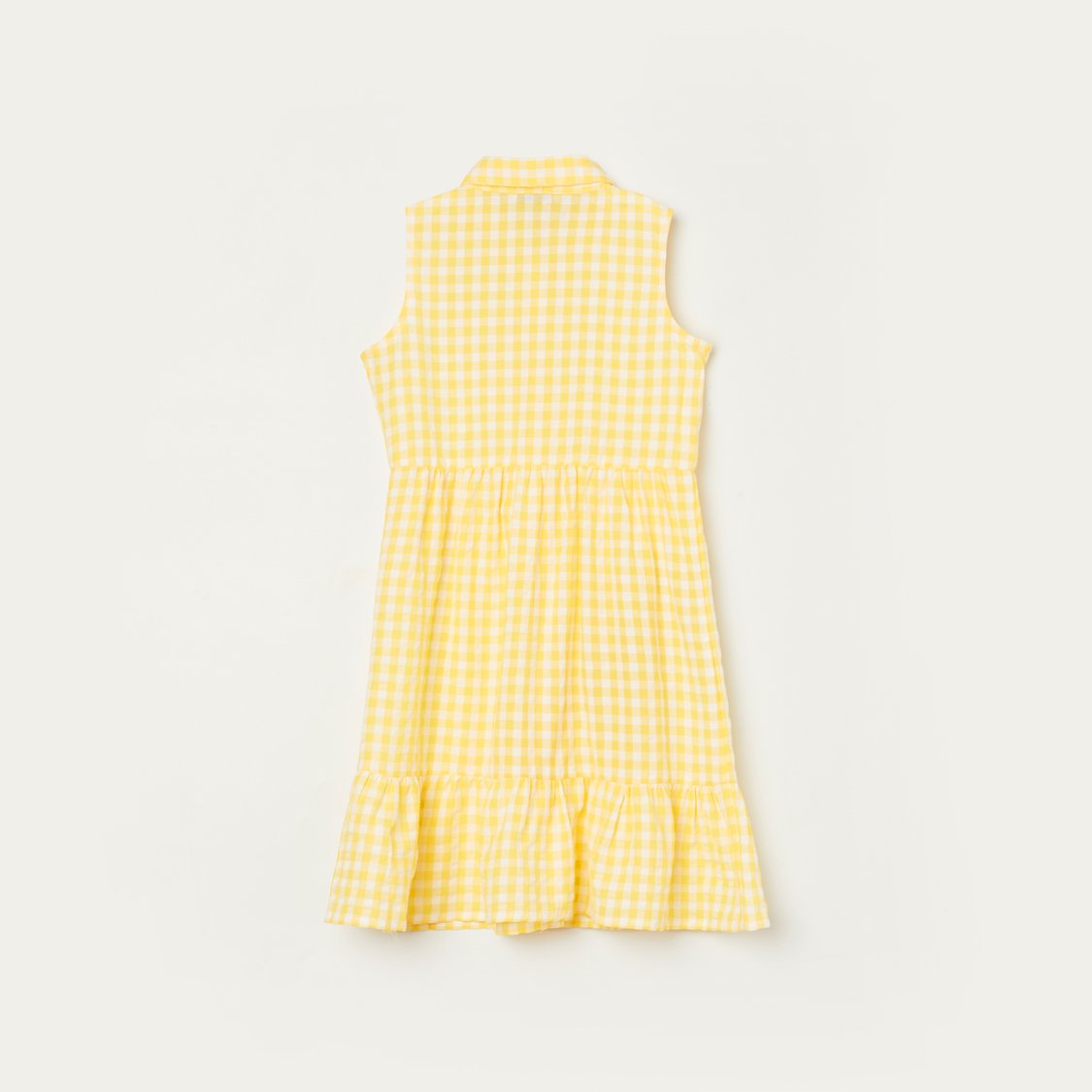 FAME FOREVER Checked A-Line Dress
