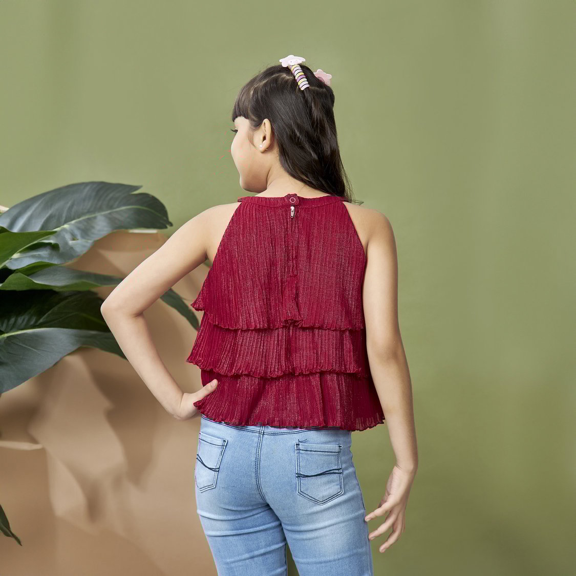 PEPPERMINT Applique Tiered Top