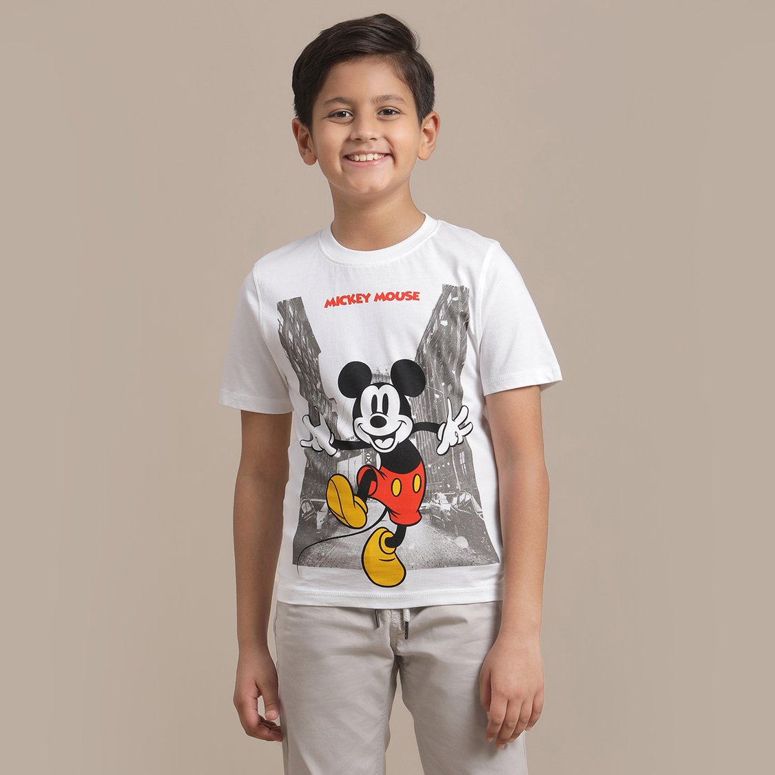 KIDSVILLE Boys Mickey Mouse Print T-shirt
