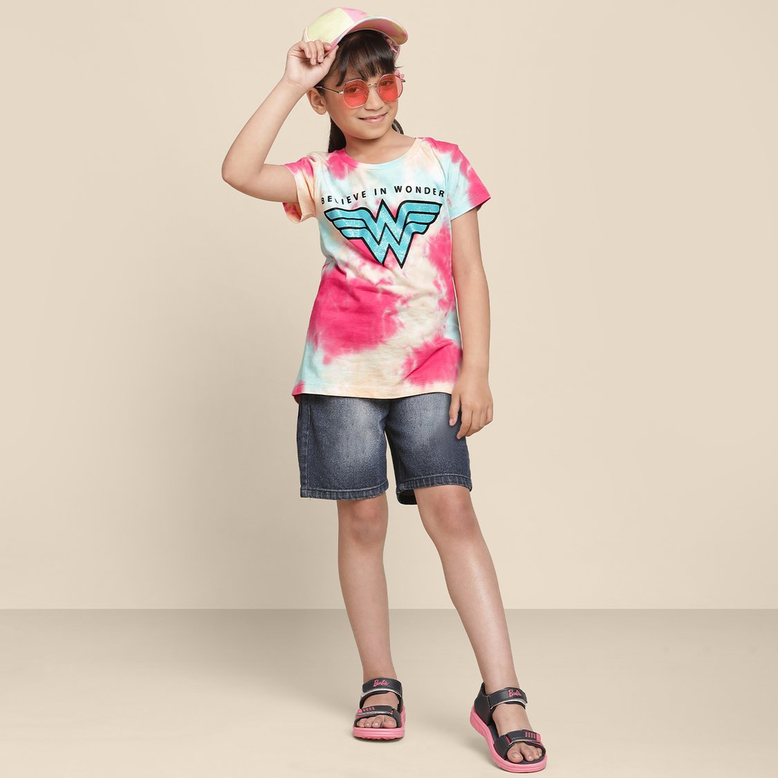 KIDSVILLE Wonder Woman Print T-Shirt