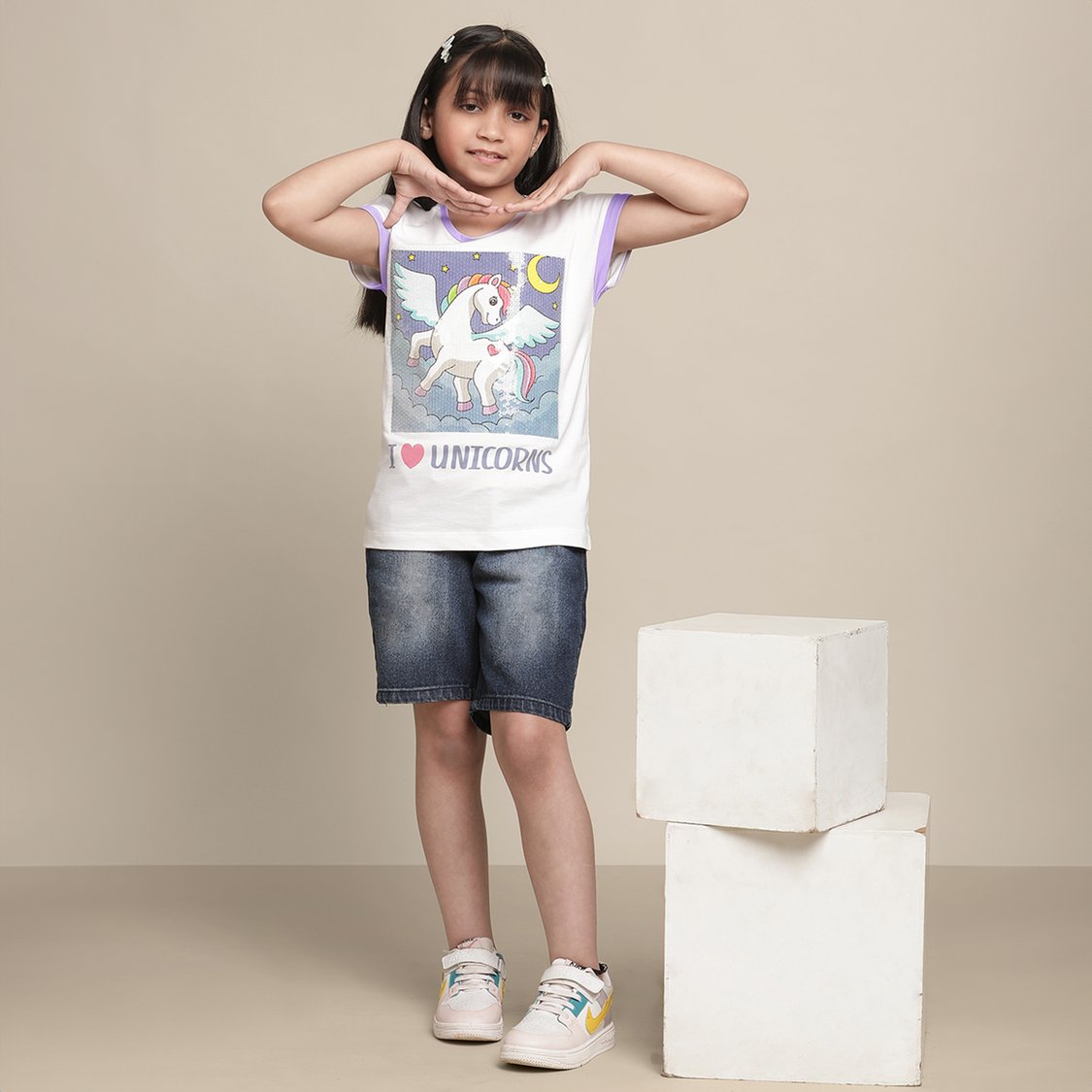 KIDSVILLE Unicorn Graphic Print T-Shirt