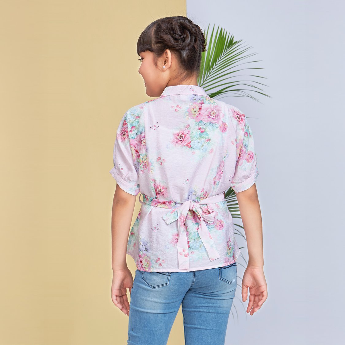 PEPPERMINT Floral Print Shirt-Style Top
