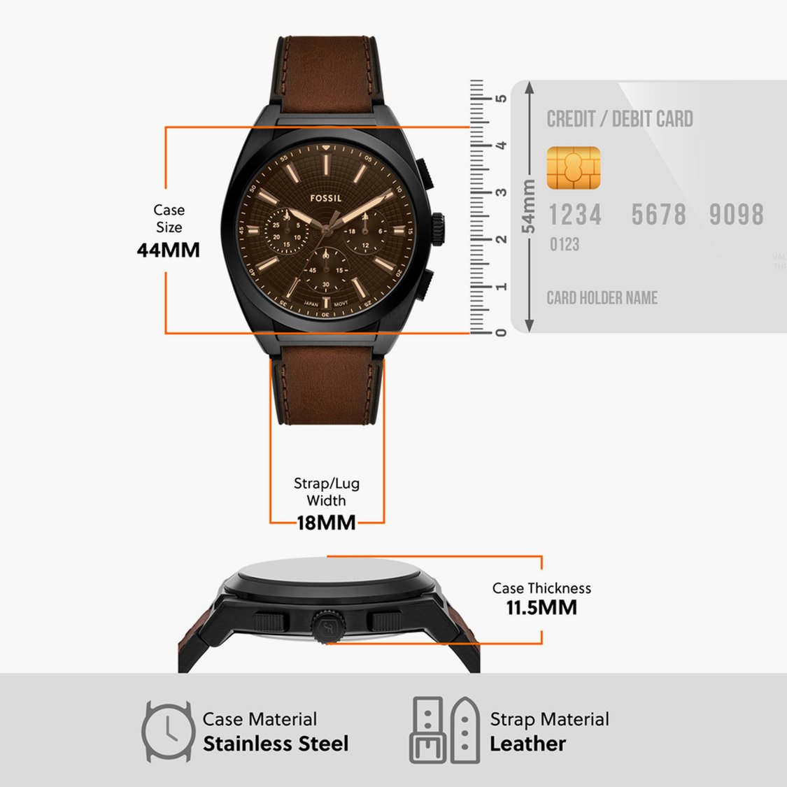 FOSSIL Everett Chronograph Watch - FS6108I