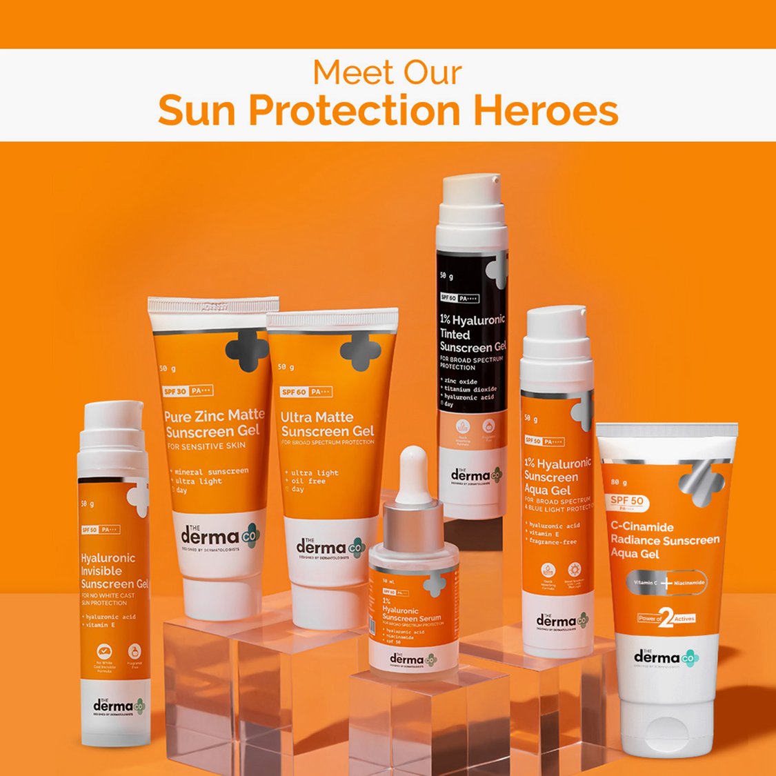THE DERMA CO C-Cinamide Radiance Sunscreen Aqua Gel