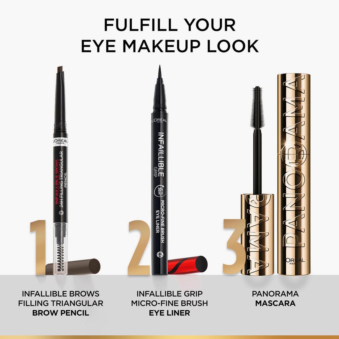LOREAL PARIS Infallible 24H Brow Filling Triangular Pencil - 5.0 Light Brunette - 1g