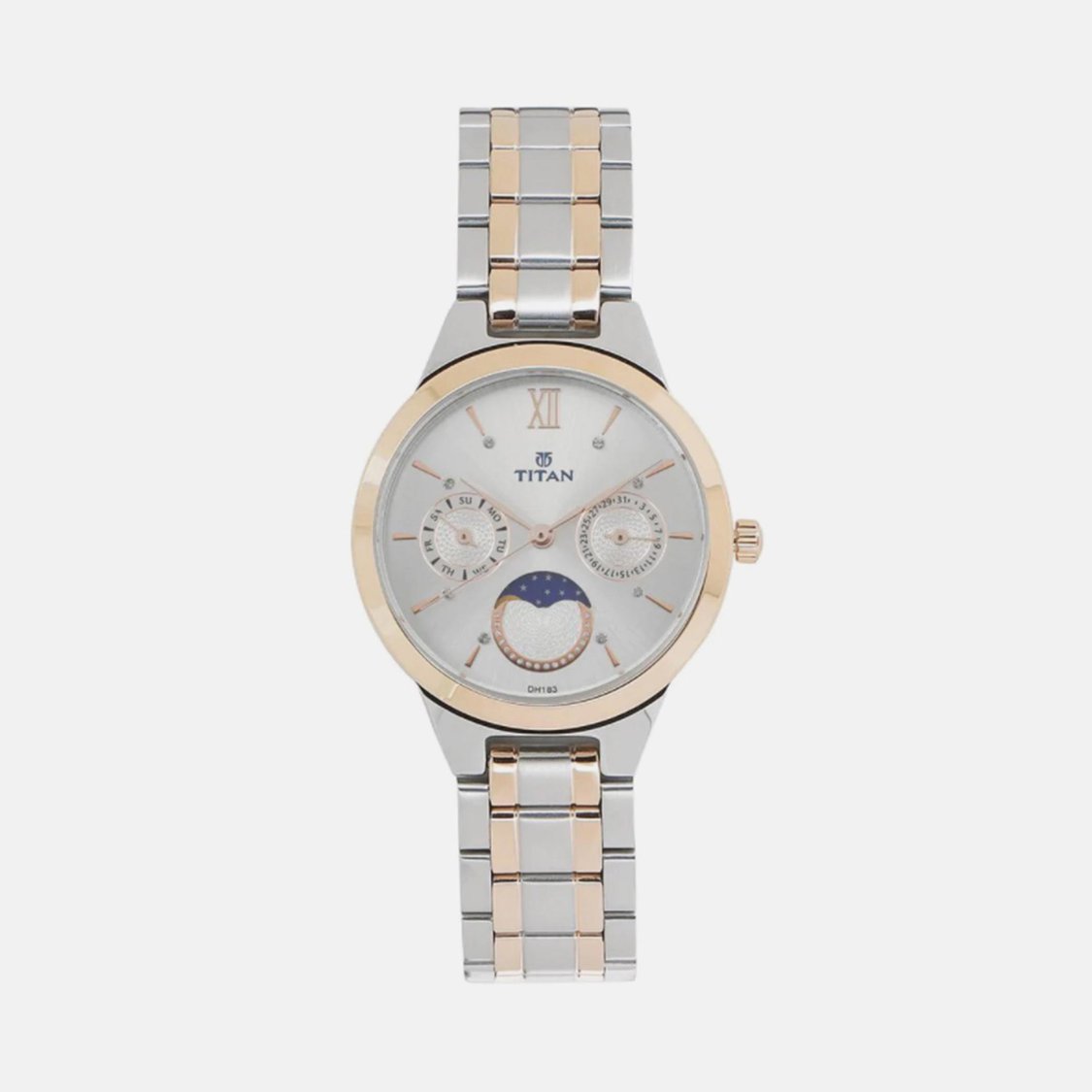 Buy TITAN Workwear Moonphase Multifunction Watch NT2590KM01 from