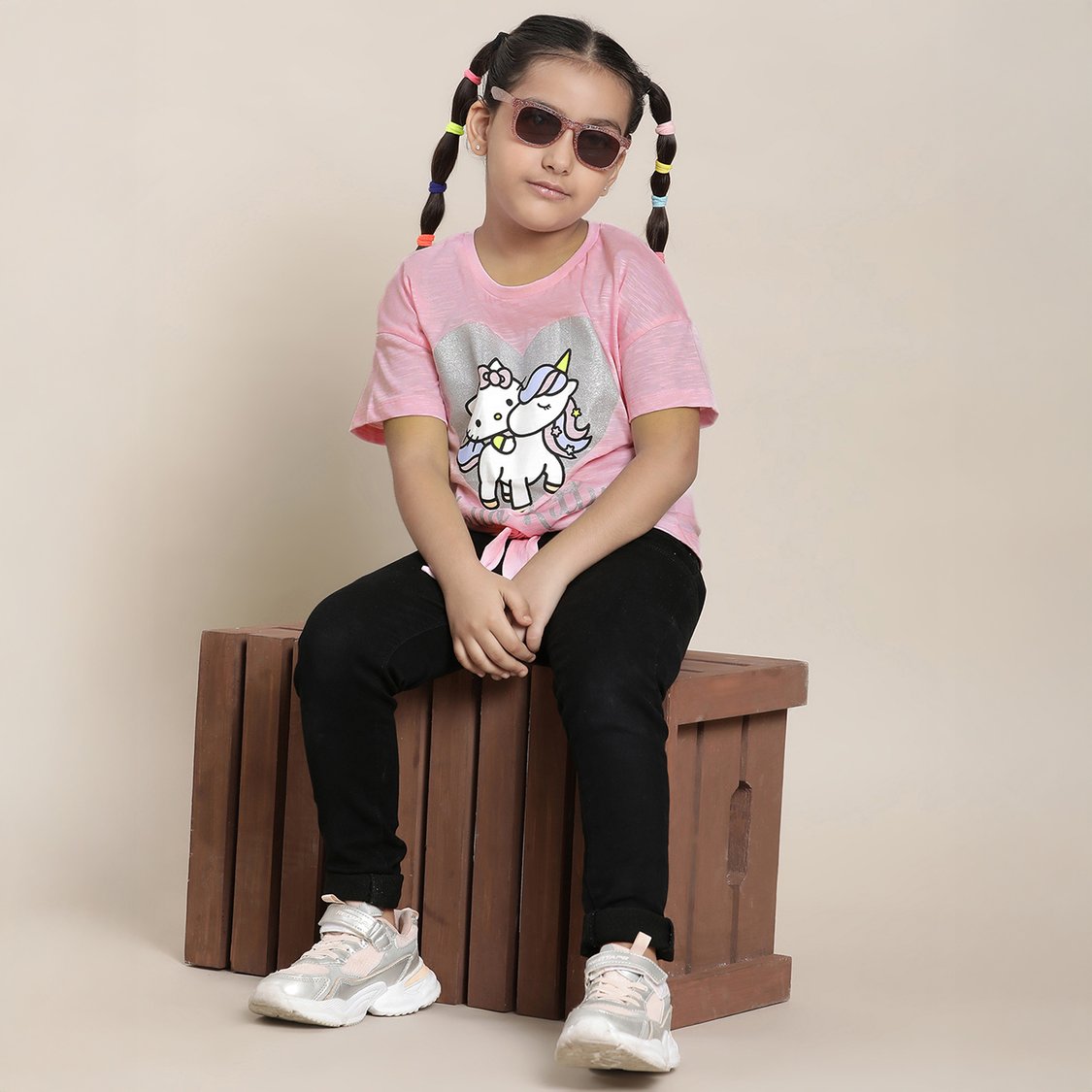 KIDSVILLE Hello Kitty Glitter Print Top