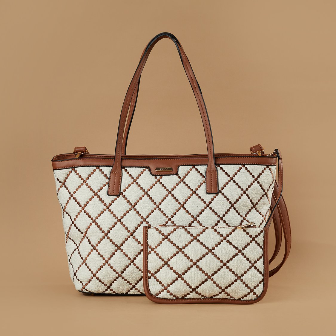 Buy CODE Embroidered Shoulder Bag with Pouch from CODE at just INR 2899.0
