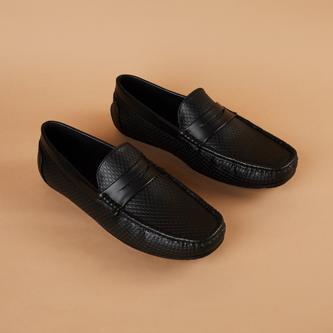 CODE Patterned Penny Loafers