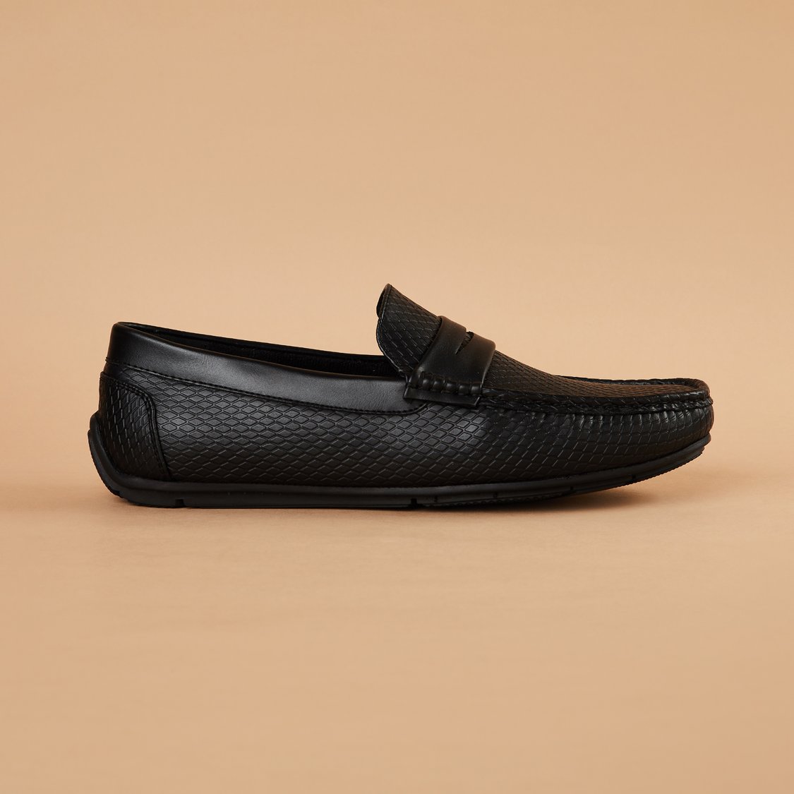 CODE Patterned Penny Loafers