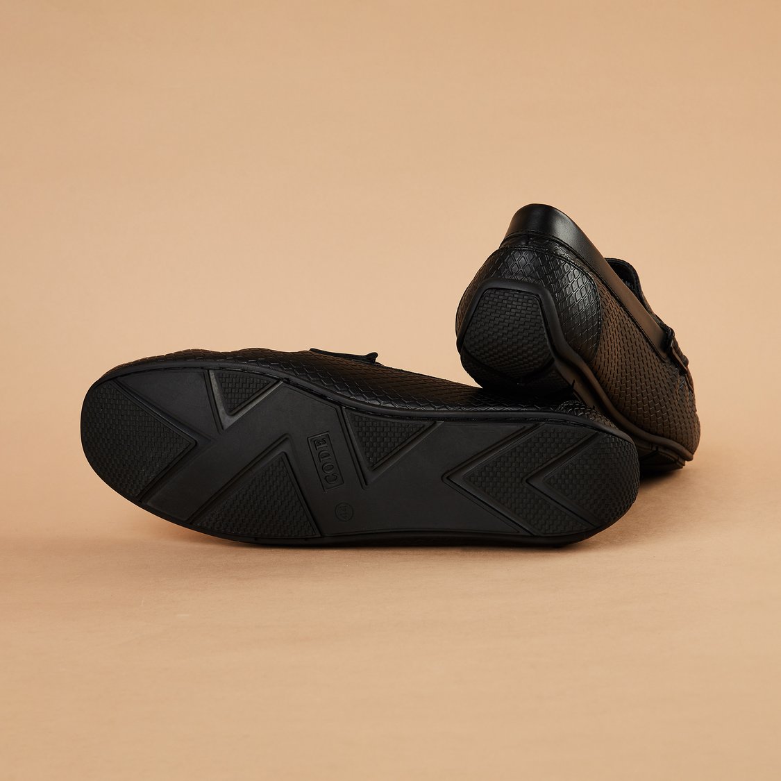 CODE Patterned Penny Loafers