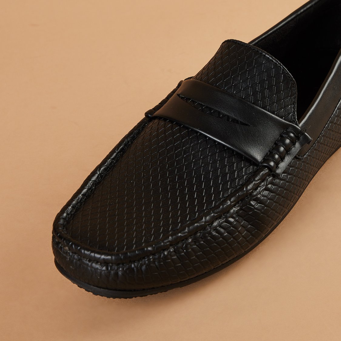 CODE Patterned Penny Loafers