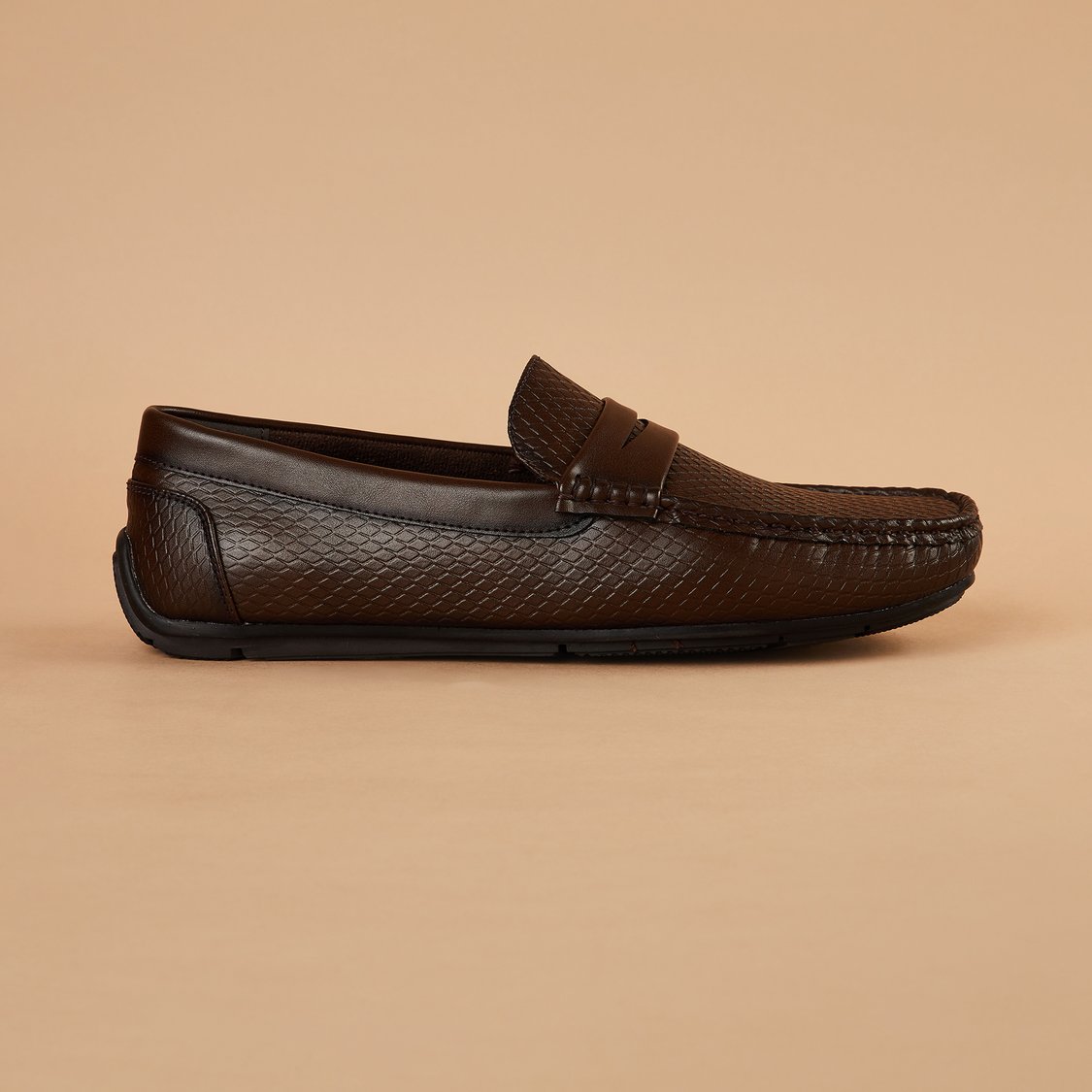 CODE Patterned Penny Loafers