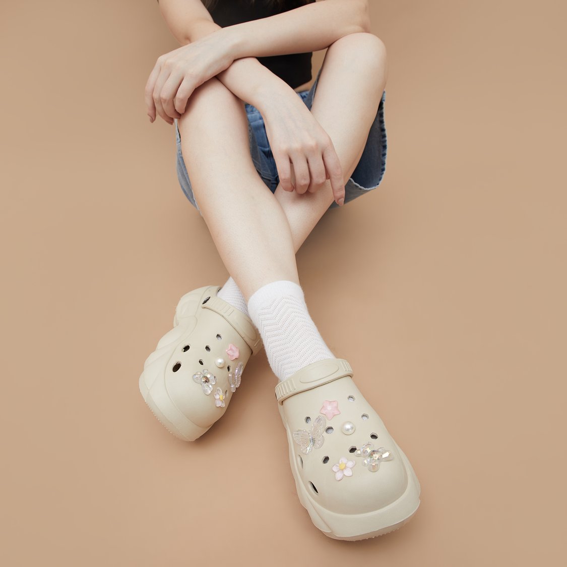 Buy GINGER Jibbitz Charms Platform Clogs from Ginger at just INR