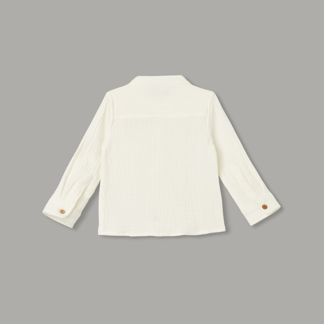 JUNIORS Textured Shirt with Bear Applique