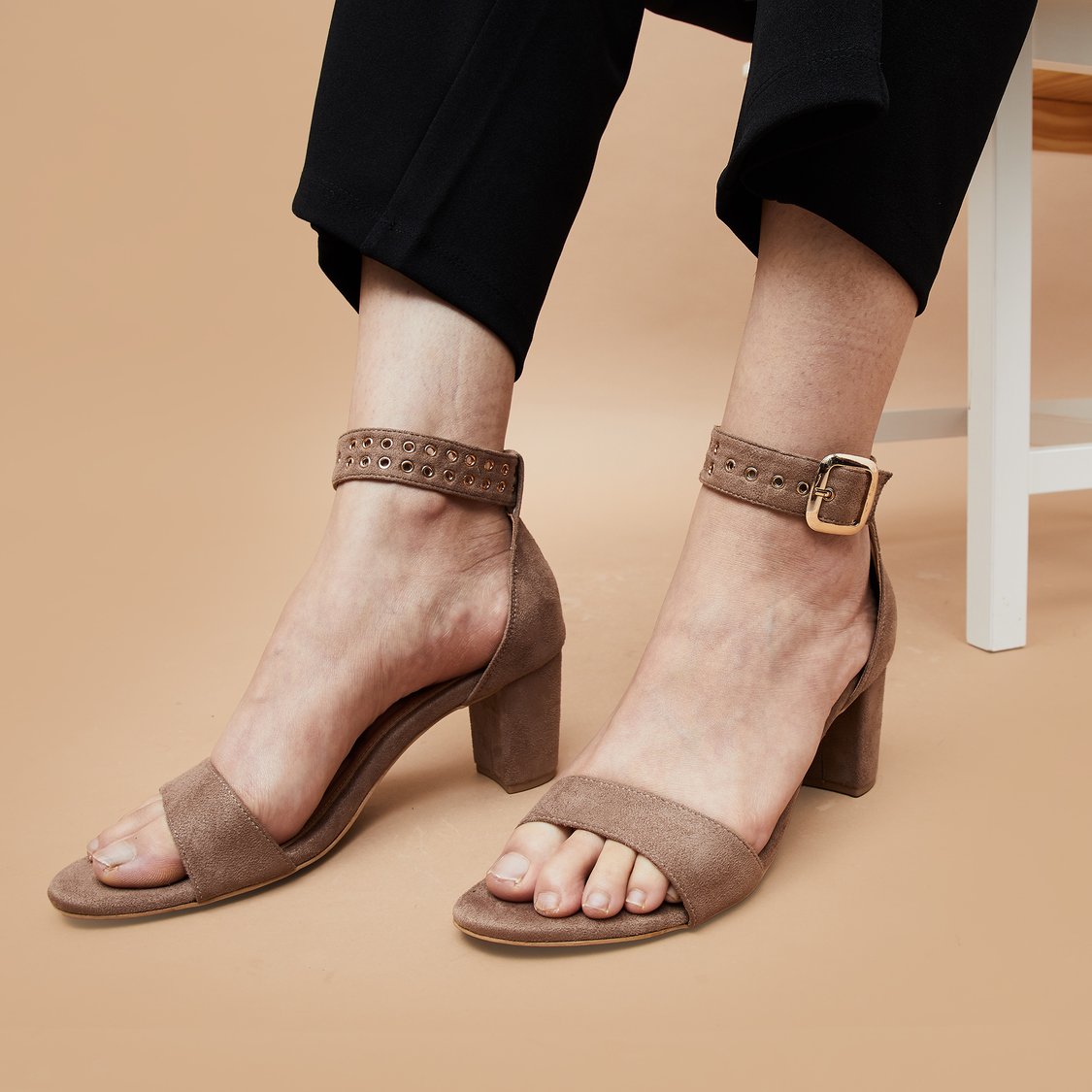 Buy CODE Ankle Strap Block Heels from CODE at just INR