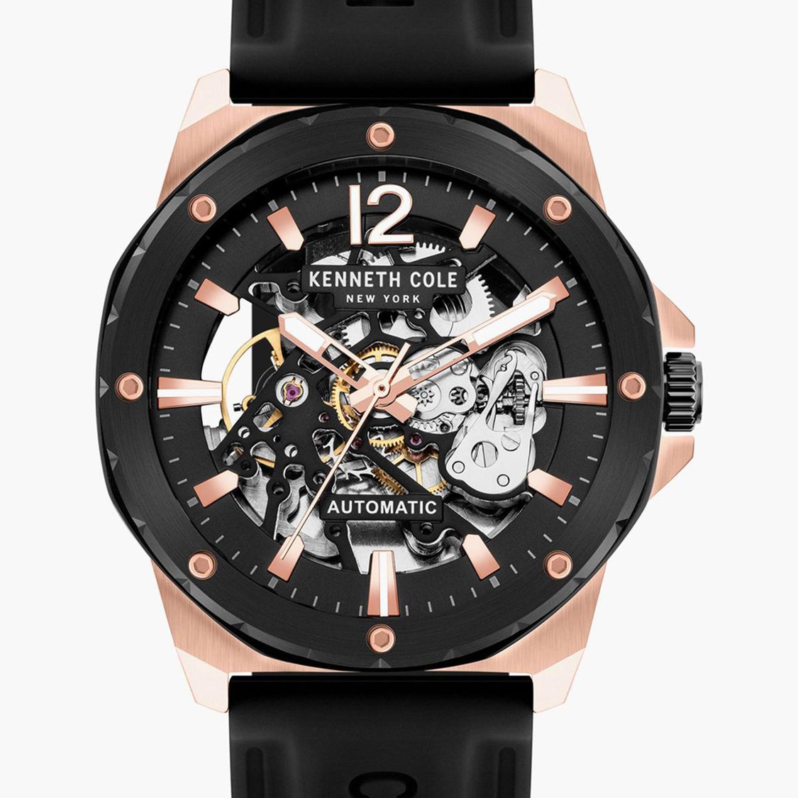 KENNETH COLE Skeletal Dial Automatic Watch - NTKCWGZ2104204MN