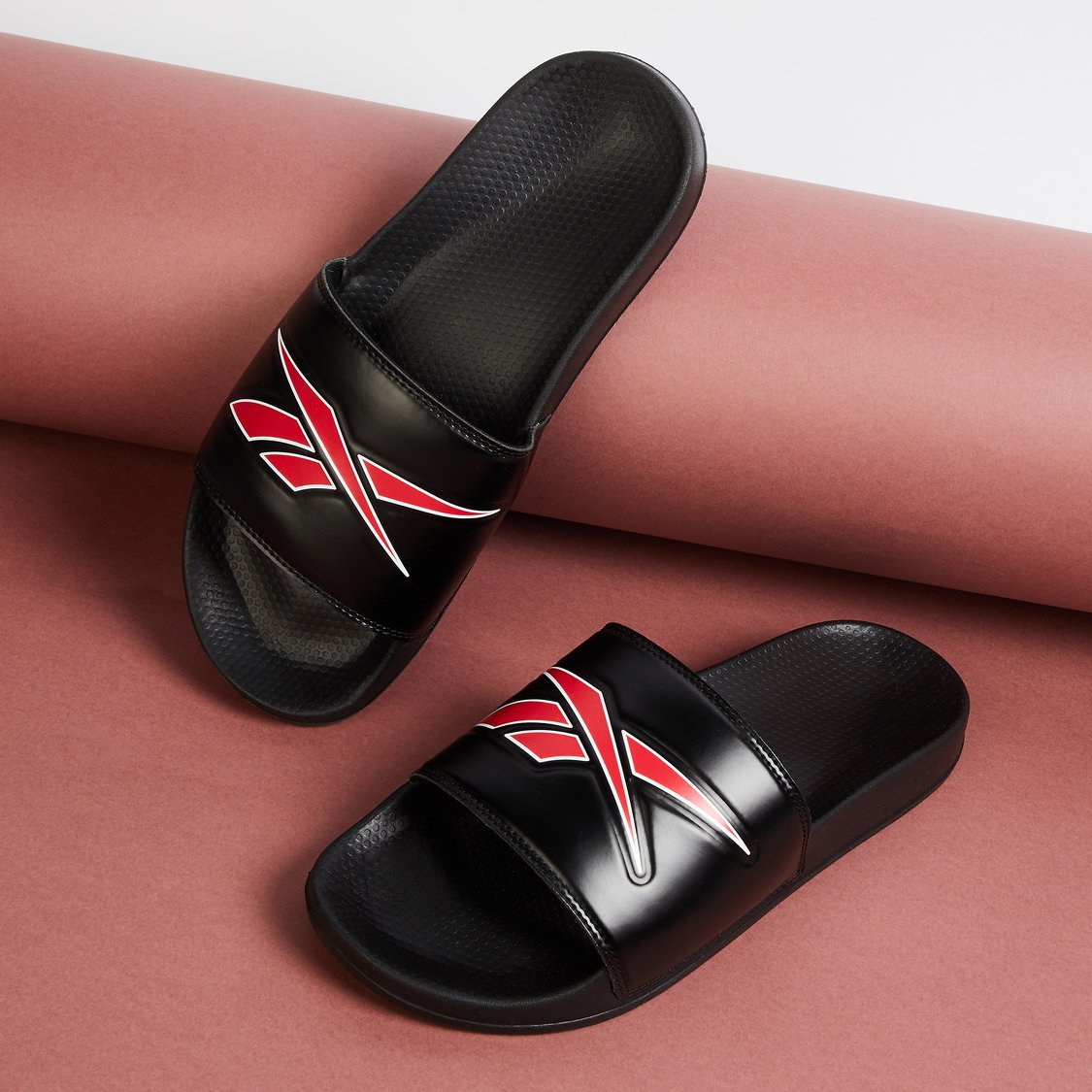 REEBOK Astrofoam Plus Logo Print Sliders