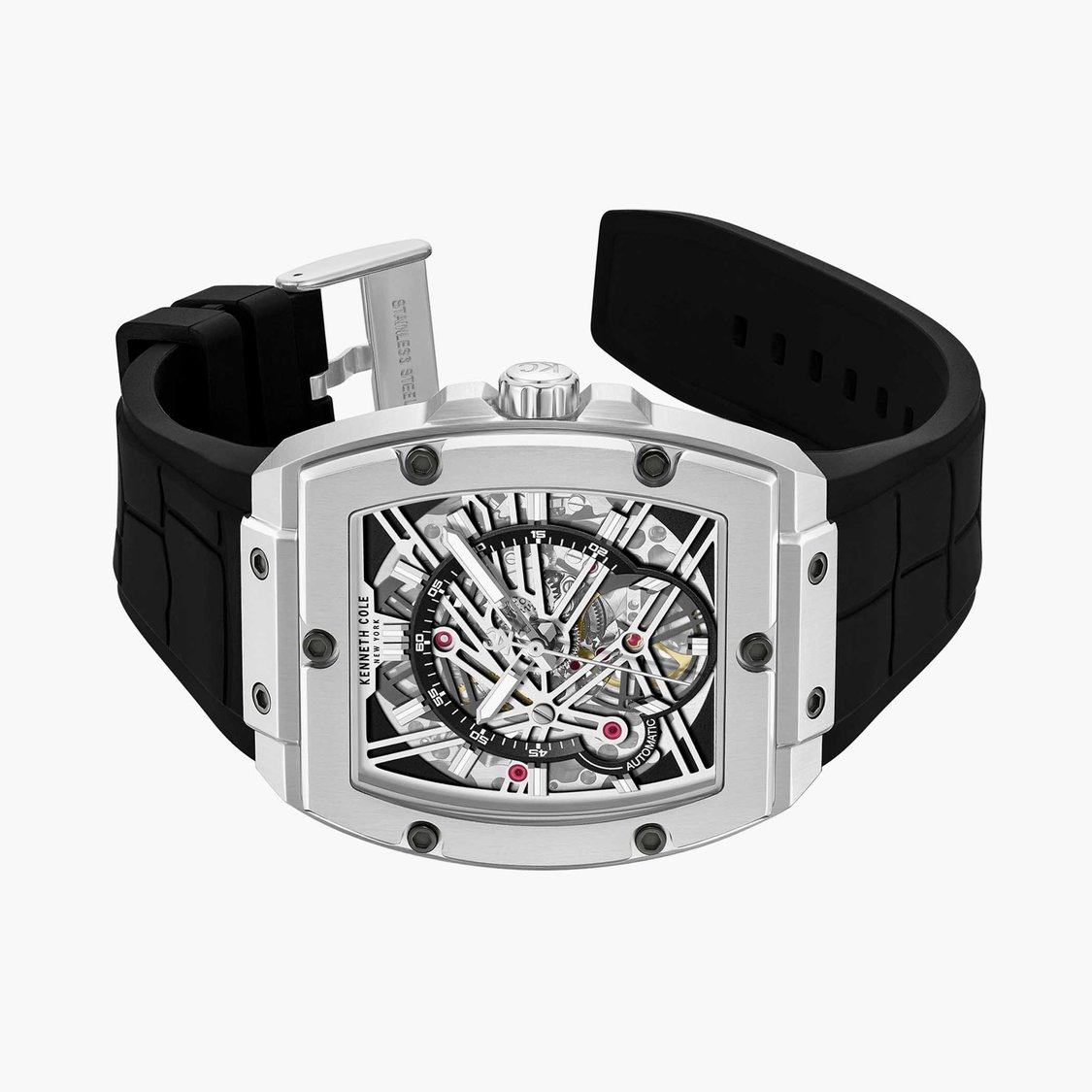 KENNETH COLE Automatic Watch with Silicone Strap - KCWGZ0067803MN