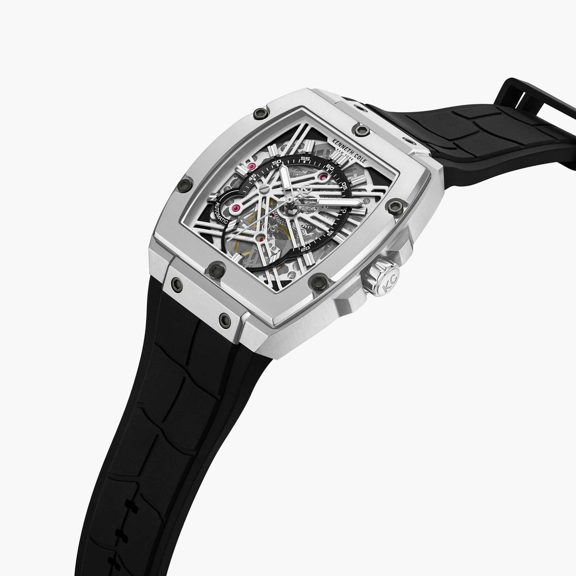 KENNETH COLE Automatic Watch with Silicone Strap - KCWGZ0067803MN
